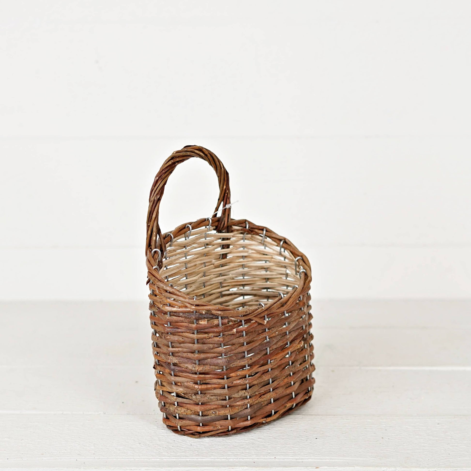 Hanging Willow Basket-Brown-12Hx8.5Lx6Thick-