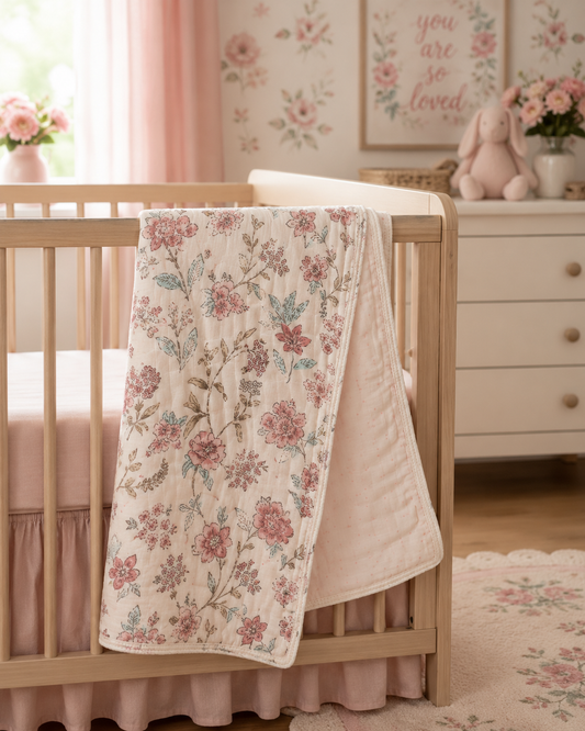 Pink Floral Blanket