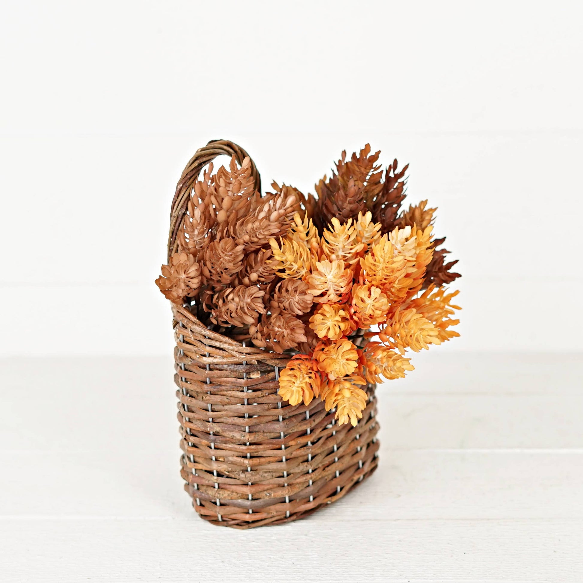 Hanging Willow Basket-Brown-12Hx8.5Lx6Thick-