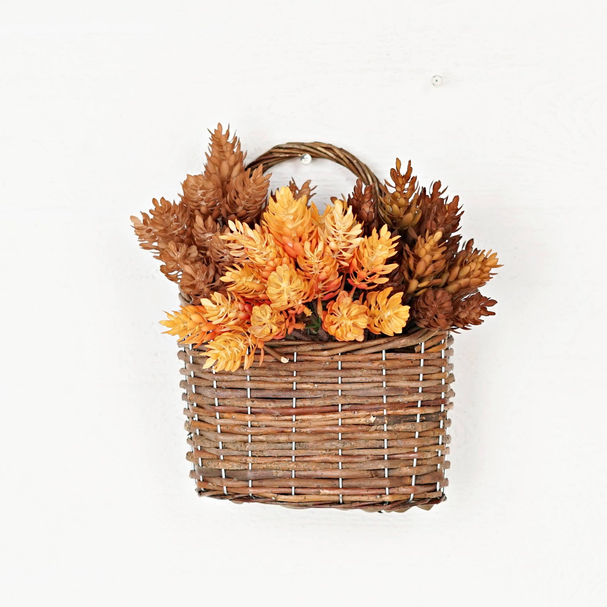 Hanging Willow Basket-Brown-12Hx8.5Lx6Thick-