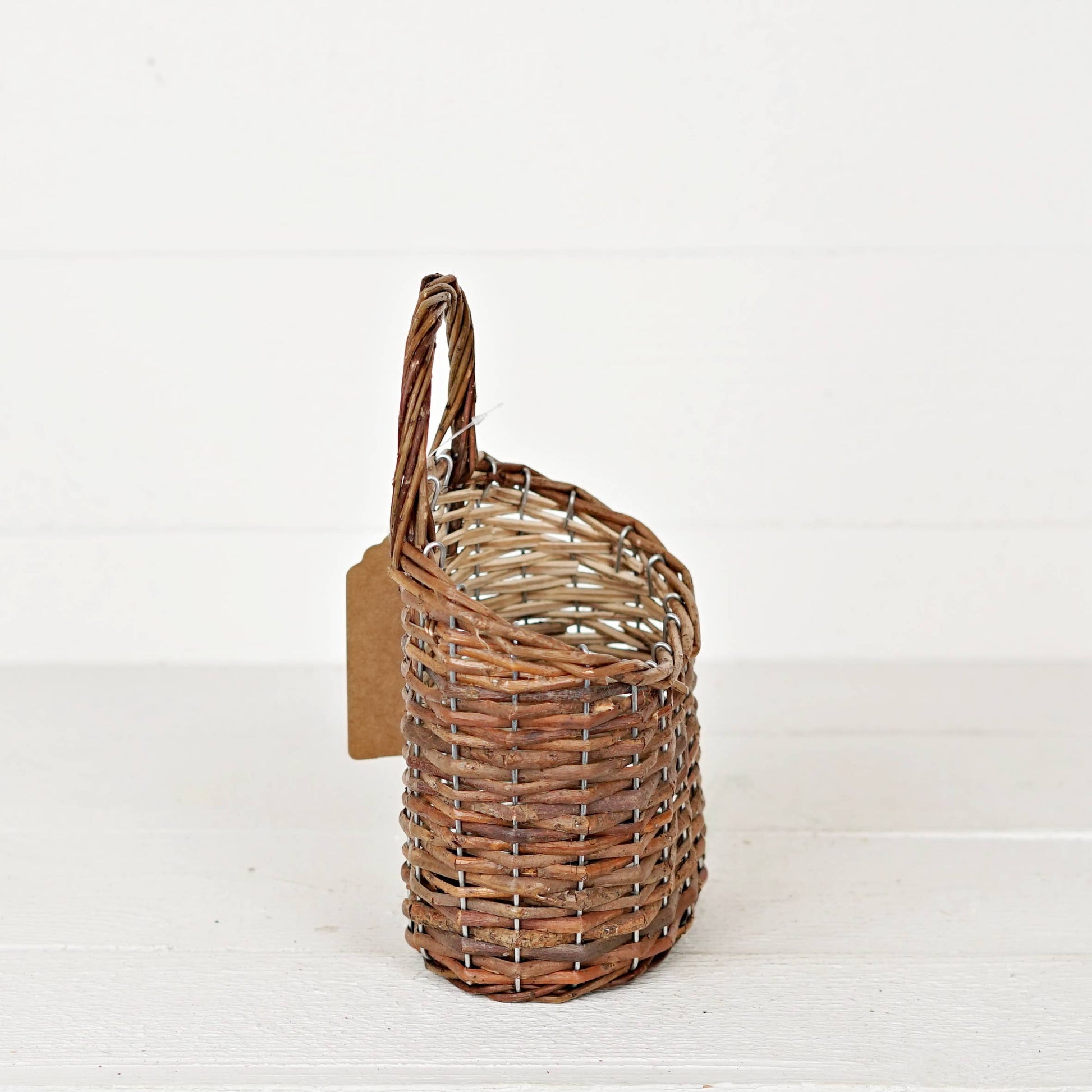 Hanging Willow Basket-Brown-12Hx8.5Lx6Thick-