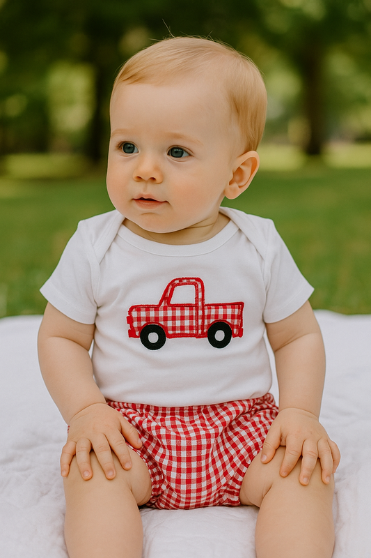 Red Truck Diaper Cover Set