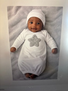 Gray Star Newborn Gown