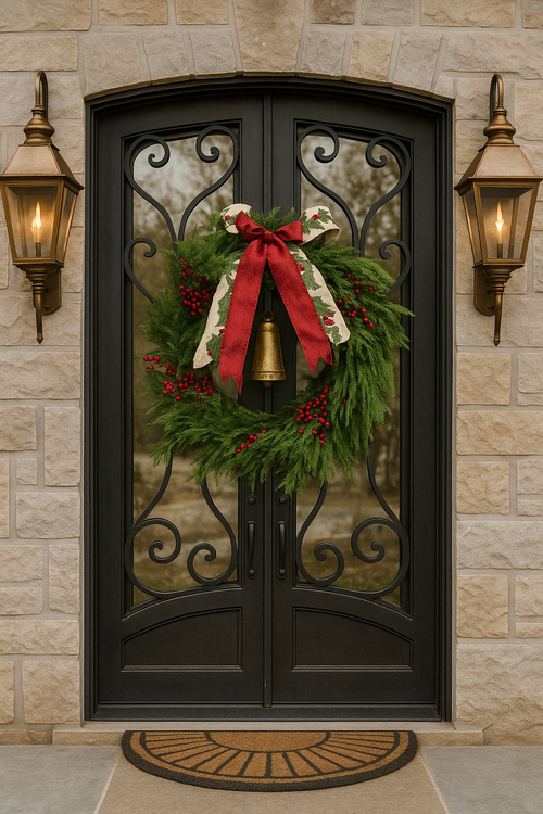 Christmas wreath with bells