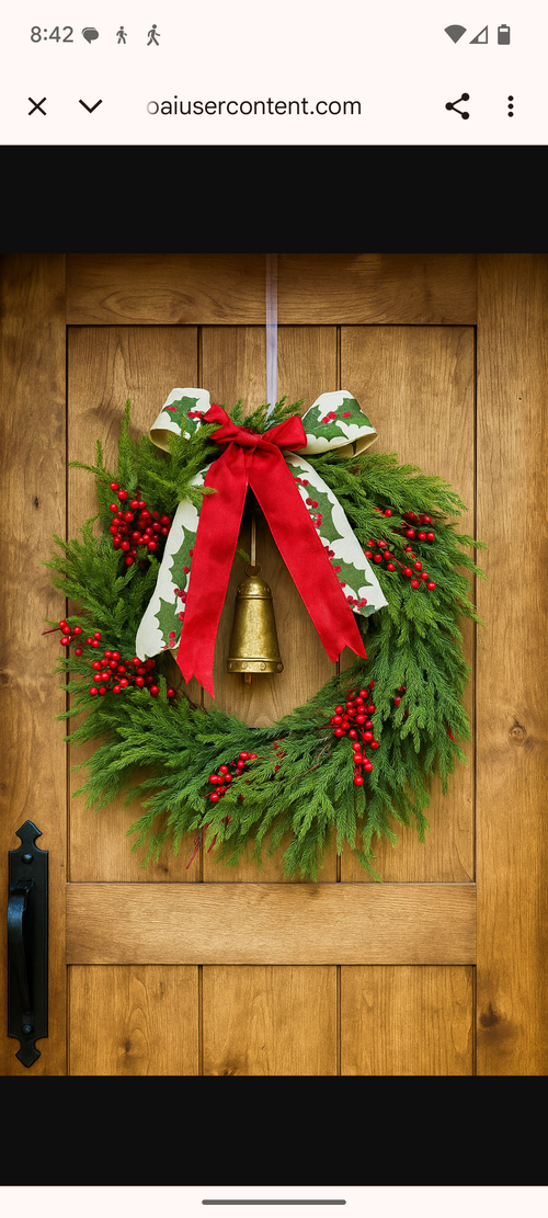 Christmas wreath with bells